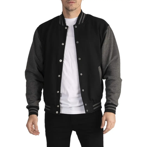 New Trending Long Sleeve Winter <b>Men</b> Varsity Jackets Low Price Custom Breathable Baseball Jacket Embroidery Patches For Sale - Product Image 1