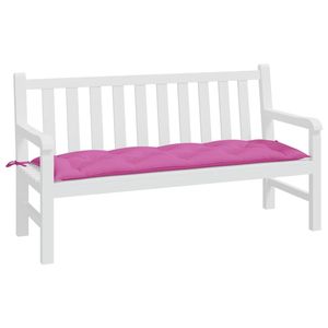 Coussin de banc de jardin extra long en tissu Oxford rose (100% polyester) – Coussins et oreillers d'extérieur - Product Image 3
