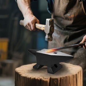 Incudine a corno singolo in acciaio fuso da 22 libbre (10 kg) con ampia base stabile e elevata durezza, robusta incudine a corno B - Product Image 1