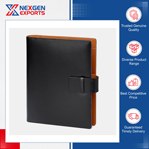Huge Selling Excellent Quality PU Leather <b>Notebook</b> Cover Planner Organizer 6-Ring Loose Leaf Binder Indian Manufacturer Nexgen - Product Image 2
