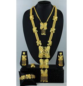Necklace With Earrings <b>Jewellery</b> <b>Set</b> Goldplated Pure Brass High Quality Uae Dubai Necklace Design Necklace <b>Jewellery</b> <b>Set</b> - Product Image 3