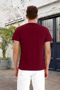 Camiseta de Algodón para Hombre, Cuello Redondo, Manga Corta, Lisa, Cómoda, Transpirable, Informal, Fabricación OEM, Exportación - Product Image 5