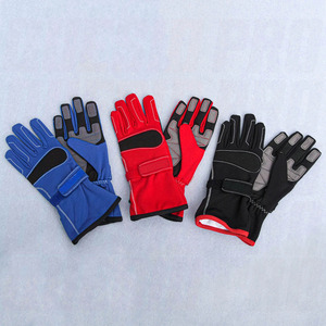 Full Finger Racing Gloves Nylon Non Slip Hook Loop Closure Adjustable Wrist Strap Outdoor Riding Unisex Car Racing Sports Gloves - Product Image 1