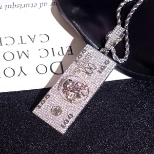 Collar con Colgante de Diamantes de Diseño Único, Estilo Hip Hop, con 100 Dólares Incrustados, Regalo de Cumpleaños, Disponible a un Precio Competitivo - Product Image 6