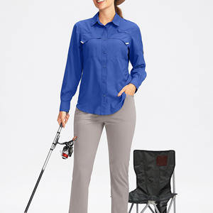 Camisas de pesca de tela de moda, muy vendidas, material impermeable, textura suave, buenas camisas de pesca para mujer. - Product Image 5