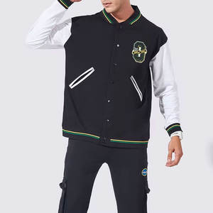 Veste universitaire pour homme à col montant, séchage rapide, qualité supérieure, prix bas, logo frontal, quantité en gros - Product Image 3