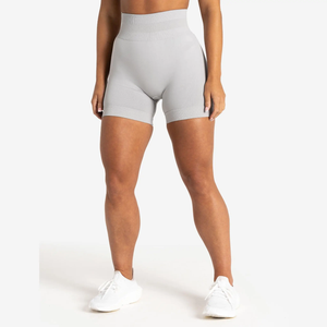 Vintage Woven Mid Waist Colored Canvas Women's Sports Shorts Women's High Waist Gym Shorts New Design <b>Athletic</b> Running Fitness - Product Image 3