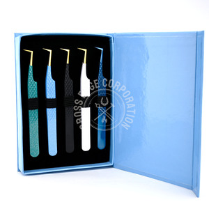 90 Degree Wispy Volume Fanning Tweezers Private Label Eyelash Extension Tweezers for Eyelashes With Special Pantone Color - Product Image 4