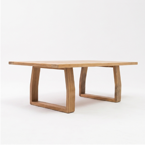 Muebles de Madera de Teca Ecológicos, Mesa de Comedor para Exteriores con Diseño de Listones, Estética, OEM Personalizado - Product Image 2