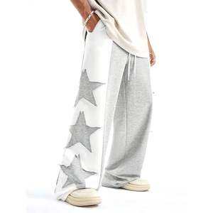 Men's Wide Leg Sweatpants Oversized Baggy Joggers Drawstring <b>Elastic</b> <b>Waist</b> Casual Loose Fit Streetwear <b>Trousers</b> for Wholesale - Product Image 2