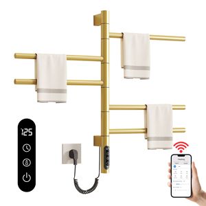 SIOYIE Scaldasalviette Elettrico Intelligente da Parete, Rotante e Riscaldato, con Timer Smart e Funzionalità a Basso Consumo Energetico per Bagno - Product Image 1