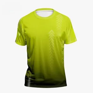 Nouveau T-shirt de course pour homme, écologique, col rond, séchage rapide, sport, fitness, entraînement, gym, vêtements décontractés, logo avant en toile - Product Image 3