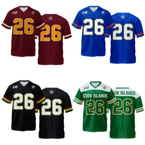 Maillots de football américain personnalisés en gros - Manches courtes, respirants, en Spandex/Coton, antibactériens, unisexes, été - Product Image 5
