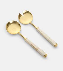 <b>MOP</b> handle Metal Set of 2 Serving Set For Gifting Events Wedding Use With Logo Customization - Product Image 1