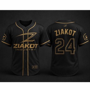 เสื้อเบสบอลสีดำ-ทองโบราณแบบสั่งทำขายส่งของแท้ - Product Image 1
