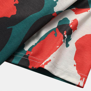 T-shirt de sport léger pour homme, coupe décontractée, col contrasté, sur mesure, avec logo imprimé DTF personnalisé, style hip hop. - Product Image 5