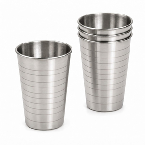 Vaso de Acero Inoxidable con Acabado Espejo Premium, Diseño de Rayas Láser, Irrompible, Ecológico, Venta al Por Mayor - Product Image 2