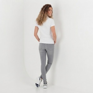 Jeans de Mezclilla Ajustados de Cintura Alta para Mujer, Nueva Llegada Premium, Tejido Elástico Transpirable, Pantalones Retro Casuales a la Moda - Product Image 3