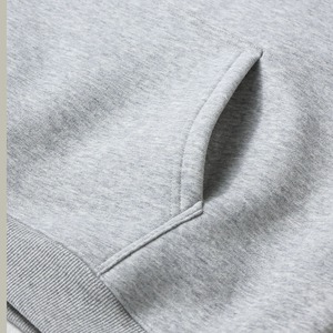 Sudadera con capucha para hombre, de algodón grueso, 100% sin desgarros, estilo streetwear, gris y negro, con estampado en relieve, sudaderas con capucha Teares - Product Image 3