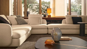 Modern Curved Solid Teak Wood <b>Sofa</b> Set Luxury Boucle 2 Seater Couches Accent Chairs Living Room Furniture Wholesale - Product Image 6
