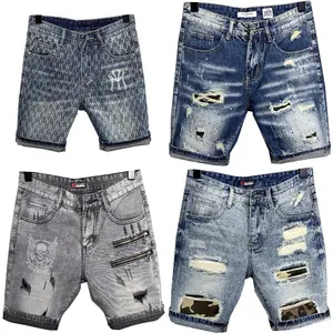 Hochwertige Jeans shorts Herren Sommer Stretch Jeans hose Jungen kurze Hosen Junge Jeans passen dünn atmungsaktiv Fünf Hosen