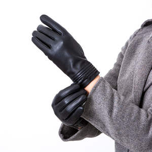 Gants de luxe en cuir véritable doux et chauds pour l'hiver - Style décontracté et respirant pour femme / Gants d'hiver personnalisés - Product Image 3