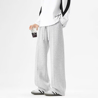 Haody 2026 – Pantalon de survêtement plissé en molleton peigné épais pour homme, avec cordon de serrage, écologique, imperméable et respirant