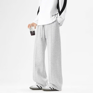 Haody 2026 Fashion Men's Heavyweight Worsted Fleece Drawstring Pleated Sweatpants Eco-Friendly Waterproof Breathable - Product Image 4