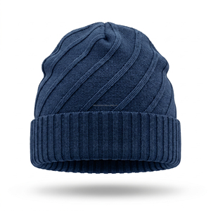 Unisex Black Acrylic Knit Beanie <b>Hat</b> 56-58CM Casual Winter Warm Cap Computer Knitted Solid Color Adult Wear - Product Image 2