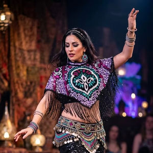 Blusa de Diseñador Vintage para Fiesta, Estilo Capa, Bordado a Mano, Decoración con Flecos y Lentejuelas, Talla Grande, Temporada Otoño-Invierno-Primavera - Product Image 1