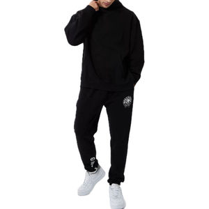 Sudadera con Capucha y Pantalones Deportivos de Forro Polar Térmico para Hombre, Diseño OEM, Algodón/Poliéster, Color Negro, Ecológicos, Manga Larga, Casuales - Product Image 2