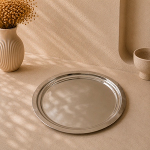 Luxury Stainless Steel <b>Rectangular</b> Serving Tray with <b>Gold</b> Leaf Handles <b>Mirror</b> Finish Rust Resistant Luxury Display Platter - Product Image 5