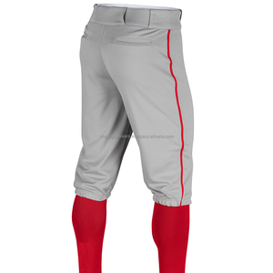 Shorts de baseball et softball respirants unisexes grande taille coupe décontractée longueur genou avec bordure latérale – Vente en gros - Product Image 2
