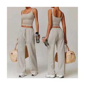 Conjunto deportivo de dos piezas para mujer, chándal con cremallera y manga larga, ropa deportiva - Product Image 1