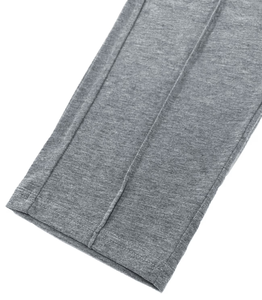 Men's Gray Long Sleeve T-Shirt Pants Set Crew Neck Solid Color Casual Knitted Breathable Cotton Bamboo Fiber Front Autumn Wear - Product Image 6