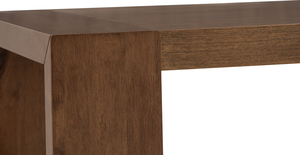 โต๊ะรับประทานอาหาร 6 ที่นั่ง สีวอลนัทอเนกประสงค์ โต๊ะไม้เนื้อแข็งทรงสี่เหลี่ยมผืนผ้า สำหรับห้องรับประทานอาหารขนาดใหญ่และงานสังสรรค์ในครอบครัว - Product Image 4