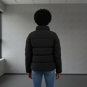 Veste d'hiver matelassée pour femmes, tendance du moment, avec rembourrage en coton, imperméable, logo brodé personnalisé, teinture écologique et respirante - Product Image 3