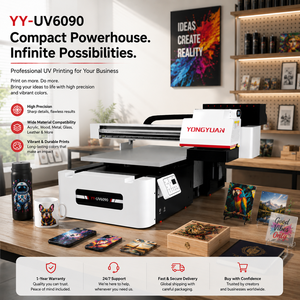 Impresora UV Plana YONGYUAN 6090, Impresión Industrial de Tarjetas de Plástico, Tarjetas de PVC, Tarjetas <span class=keywords><strong>VIP</strong></span>, Alta Resolución, Impresión Automática por Ethernet - Product Image 1