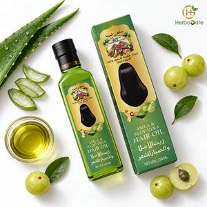 Aceite Capilar de Amla y Aloe Vera, Aceite Capilar Botánico Nutritivo, Textura Suave, Fórmula Ligera, Cuidado del Cuero Cabelludo, Tratamiento Capilar Diario, OEM - Product Image 6