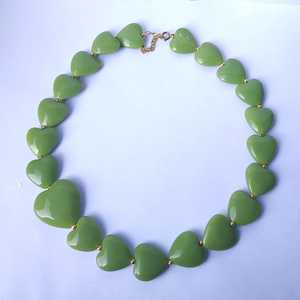 MN EXPORTS Women's Red Heart Shape <b>Resin</b> Natural Pearl Beaded Necklace Fashion Party Gift Jewelry - Product Image 3