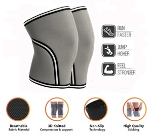Genouillère de compression unisexe respirante et antidérapante pour la prévention des blessures et la stabilité pendant l'entraînement - Product Image 1