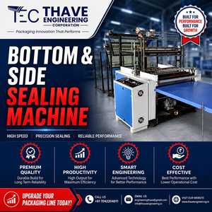 เครื่องซีลก้นและข้างถุงพลาสติก THAVE ENGINEERING แบบอัตโนมัติ ใช้ความร้อนไฟฟ้า สำหรับบรรจุภัณฑ์อาหาร - Product Image 1