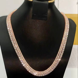 Cadena de eslabones cubanos de plata maciza 925 chapada en oro de 18k con moissanita VVS, estilo rapero hip hop, para hombre, de 13mm-22mm de ancho, ideal para regalo. - Product Image 1