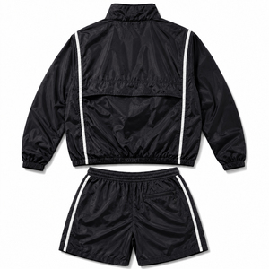 Personalized <b>Half</b>-<b>Zip</b> <b>Jacket</b> <b>Men</b> Athletic <b>Jacket</b> with Matching Shorts Set for Team Managers Club Officials Outdoor Activities - Product Image 2