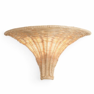 Rattan <b>sconces</b> cheap price decorative <b>wall</b> lamps from Vietnam factory handmade light <b>sconce</b> - Product Image 2