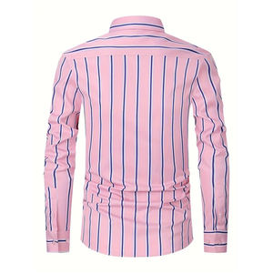 Chemise habillée formelle pour homme en coton 100% coupe ajustée, marque distributeur, pour professionnels, commandes en gros, haute qualité, séchage rapide, respirante, en twill - Product Image 2