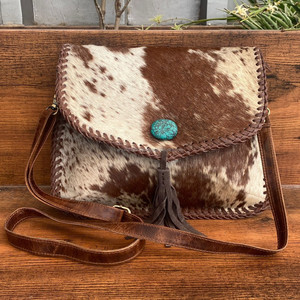 กระเป๋าสะพายคาดลำตัวหนังวัวคุณภาพสูงสำหรับผู้หญิงกระเป๋าสะพายข้างแต่งพู่หนังแท้ความจุขนาดใหญ่ออกแบบได้ตามต้องการ - Product Image 3