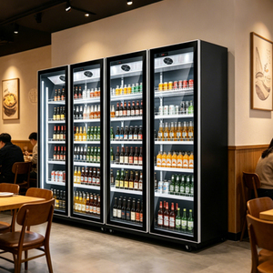 Vitrine réfrigérée verticale de haute qualité à quatre portes vitrées, grande capacité, refroidie par air, pour la présentation de vins - Product Image 6