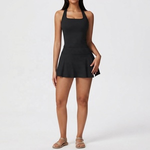 Tennis Workout <b>Dress</b> Spandex Nylon Breathable Lightweight Sport <b>Dress</b> High Waist Shorts - Product Image 1