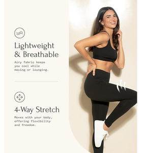 High Quality Women's Casual <b>Seamless</b> Workout <b>Leggings</b> Elastic Waist Quick Dry Breathable Fabric Custom Logo Customized Color All - Product Image 3